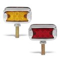 Double Face Amber Red 12 Led Marker Turn Signal Lights With Horizontal Vis For Freightliner Kenworth Peterbilt International