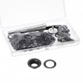 Grommet Tool Kit 100 Sets 1 4 Copper Grommets Eyelets With 3pcs Install Tools 6mm Inside Dia Black 