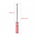 Uxcell Ph2 Phillips 6mm Slotted Magnetic Screwdriver Set Of 2 Pieces 5 Inch Round Shaft Clear Red Crystal Handle