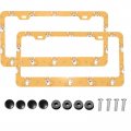 Foruidea Cute Dogs Breed Welsh Corgi Matte Aluminum License Plate Frame With Black Screw Capsi 2pcs 2 Holes Licensess Frames