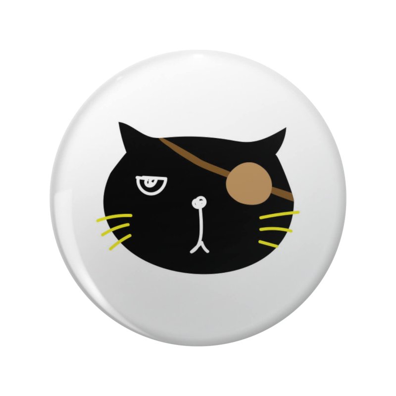 Eyepatch Cat Keychain Double Sided Stainless Steel 3d Resin Design Round 1 25 In Novelty Key Ring For Backpacks And Handbags