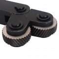 Totority 2pcs Knurling Wheel Cuttering Tool For Metal Knurl Pivot Head Linear Pitch Knurl Straight Mechanics Tools Grain Steel