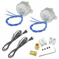 Wmycongcong 2 Pcs Synchronous Synchron Motor Turntable 50 60hz Ac 100 7v 2 5-3rpm Min Ccw Cw 4w With 7mm Flexible Coupling 