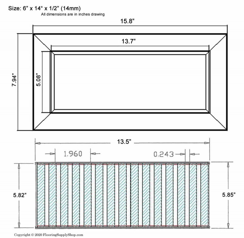 Chameleon Floor Vent Registers Match Any Tile Hardwood Or Laminate 6 X 14 1 2