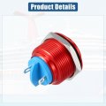 Uxcell 22 Mm Waterproof Push Button Switch Metal Round Start Spst 1no Ac 250v Red