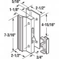 Prime-line C 1203 Diecast White Finish Sliding Patio Door Surface Mount Handle Single Pack