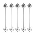 5pcs M6x150mm 304 Stainless Steel Double End Threaded Stud Screw Bolt With Nuts Square Flat Washers Spring For House 
