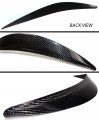 Jdm Black Real Carbon Fiber Left Right Headlight Eyelids Cover Compatible For 2014-2022 Infiniti Q50