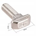 Uxcell M8x25mm T-slot Drop-in Stud Sliding Screw Bolt Carbon Steel 20pcs For 40 Series European Standard Aluminum Profile
