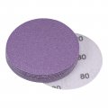 Uxcell 10pcs 3-inch Purple Sanding Discs 80 Grits Hook And Loop Professional Aluminum Oxide Sand Paper Wet Dry Polish For Wood