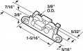 Prime-line G 3066 Roller Assembly 3 8 In Plastic Flat Edge Tandem 2 Pack