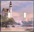 Snazzyswitch Lighthouse Sailboat Decorative Light Switch Cover Double Toggle Wall Plate 