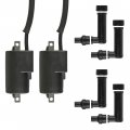 Caltric 2x Ignition Coil With Spark Plug Caps Compatible Yamaha Xj550 Seca 1981 1982 1983