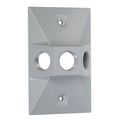 Taymac Lv130s Three-hole Rectangular Metal Lampholder Cover Gray 