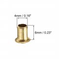 Uxcell Hollow Rivet 4mm X 6mm Through Hole Copper Rivets Grommets Double-sided Circuit Board Pcb 200pcs