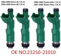 Set 4x Fuel Injectors 23250-21010 Fits 2000-2006 For Toyota Echo Scion Xa 1 5l I4