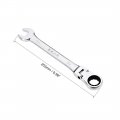 Uxcell 19mm Flex-head Ratcheting Combination Wrench Metric 72 Teeth 12 Point Ratchet Box Ended Spanner Tools Cr-v
