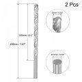 Uxcell Hss High Speed Steel Extra Long Twist Drill Bits 10mm Diameter 200mm Length For Hardened Metal Woodwork Plastic Aluminum
