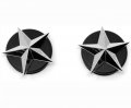 Lfparts 2pcs Tube Frame Hole Chrome Star Cover Plugs Rear Wheel Well 1999-2018 Chevy Silverado 1500 Gmc Sierra 