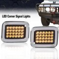 Pit66 Led Front Turn Signal Light Corner Parking Lamps For Hummer H2 2003-2009 Left And Right Smoky Lens Clear Housing