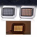 Pit66 Led Front Turn Signal Light Corner Parking Lamps For Hummer H2 2003-2009 Left And Right Smoky Lens Clear Housing