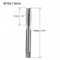 Uxcell Metric Machine Thread Tap M10 X 1 5 H2 High Speed Steel Straight Flutes Screw Tapping Threading Machinist Repair Diy