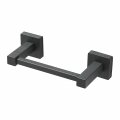 Leyden Toilet Paper Holder Matte Black Modern Wall Mount Tissue For Bathroom Square Double Base Roll 