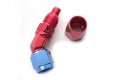 Autobahn88 Aluminum Anodized Forged Swivel Elbow Hose End Fitting 45-degree An8 Blue Red