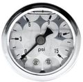 Allstar Performance All80220 0-15 Psi Engine Turned Shockproof Pressure Gauge 