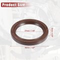 Uxcell 2pcs Engine Crankshaft Seal No 9031138059 For Toyota Corolla 1998-2008 Scion Xb 4 Cyl 2 4l 2008-2013 Rubber Brown
