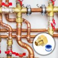 2pcs Brass Pipe Fitting 5 8 Sae Male X 3 4 Female Adapters Flare Tube For Air Gas Line Refrigeration Hvac 