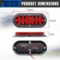 Pack Of 4 Ledvillage 6 Inch Kit 2 Amber Red Trailer Tail Lights Brake Turn Signal F3 Led Durable Bulb For Lorry Dump Bus Van