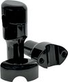 3 In Hefty Smooth Black Handlebar Risers La-7406-03b With 1 25 Clamping Area And 0 5 13 Threads Including Riser Clamps 