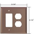 Crl Decora Duplex Combo Glass Mirror Plate Bronze 