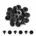 Uxcell 20 Pcs 7mm Hole Dia Car Black Plastic Clips Bumper Fender Fastener Rivet