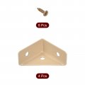 Uxcell 4pcs Angle Corner Brackets 38mm X Cold Rolled Steel Braces Joining Support With Screws For Desk Bed Edge Khaki