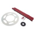 Red O Ring Chain Sprocket Silver Fits 1999-2001 Yamaha Wr400f 14 52 120l