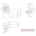 Bemonoc High Torque 24v Dc Electric Reversible Gear Motor 50 Rpm Right Angle Thread Shaft For Volume Gate Garage Door