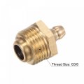 Uxcell Brass Straight Grease Fitting G3 8 Thread 17mm Width Hydraulic Accessories 5pcs
