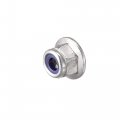 Uxcell M4 Nylon Insert Hex Lock Nuts With Flange 304 Stainless Steel Plain Finish 25pcs