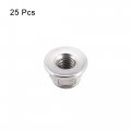 Uxcell M4 Nylon Insert Hex Lock Nuts With Flange 304 Stainless Steel Plain Finish 25pcs