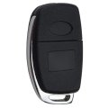 Flip Remote Key Fob Case For Hyundai Santa Fe Sonata 3 Button Shell With Uncut Blade Black 