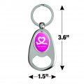 Graphics More Personalized Custom 1 Line Dachshund Wiener Dog Love Heart Keychain Chrome Metal Spinning Oval Bottle Opener