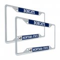 Montana State University Metal License Plate Frame For Front Or Back Of Car Officially Licensed Mascot 2-pack 