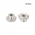 Uxcell Knurled Thumb Nuts 10pcs M5x0 8mm Iron Round Knobs Fasteners For 3d Printer Parts Silver Tone