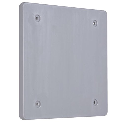 Hubbell-bell Pbc200gy Weatherproof Nonmetallic Device Cover Blank 2-gang Gray