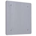 Hubbell-bell Pbc200gy Weatherproof Nonmetallic Device Cover Blank 2-gang Gray 