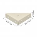 Uxcell 6pcs Angle Corner Brackets 65x19x65mm Cold Rolled Steel Braces Joining Support With Screws For Desk Bed Edge Beige