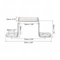Uxcell U Shaped Connector Bracket 28 X 32mm 304 Stainless Steel For Door Closed Bar Holder Strut Channel 12pcs