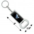 Graphics More California State University San Bernardino Secondary Logo Keychain Rectangle Chrome Plated Metal Bottle Cap